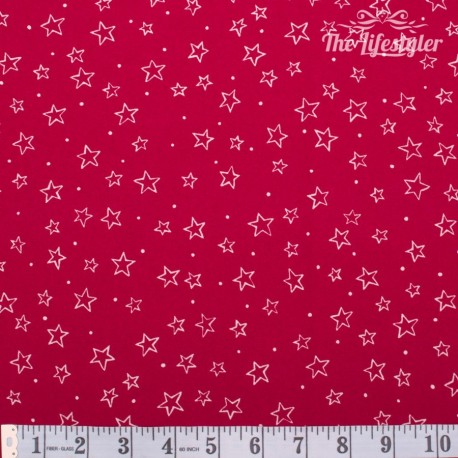 Westfalenstoffe - Trondheim/Thule red with stars