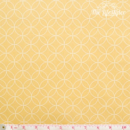 Westfalenstoffe - Copenhagen, white circles on yellow