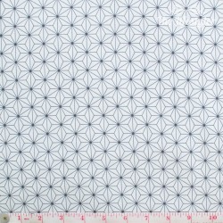 Westfalenstoffe - Copenhagen, anthracite stars on white