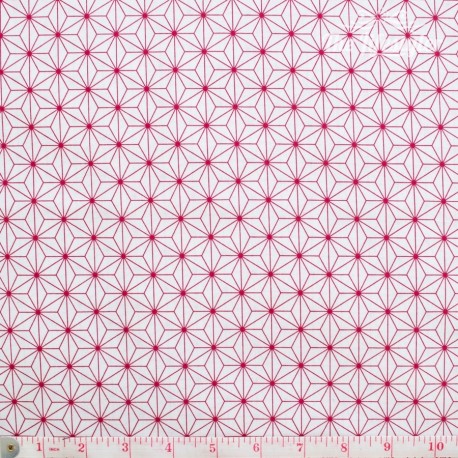 Westfalenstoffe - Copenhagen, red stars on white