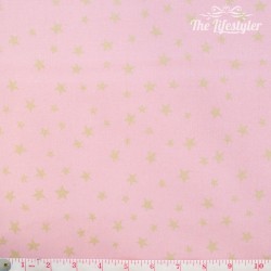 Westfalenstoffe - Noel, golden stars on light pink