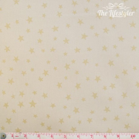 Westfalenstoffe - Noel, golden stars on cream