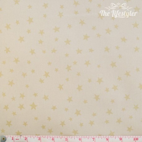 Westfalenstoffe - Noel, golden stars on cream