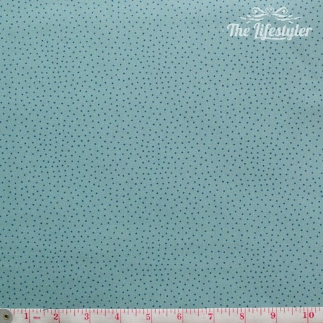 Westfalenstoffe - Bangkok, blue dotties on light green