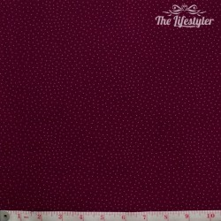 Westfalenstoffe - Bangkok, pink dotties on burgundy