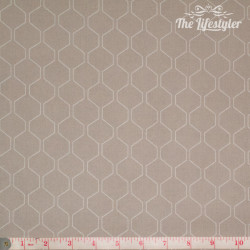 Westfalenstoffe - Kyoto, white honeycomb on light beige