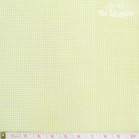 Westfalenstoffe - Gent Lemon, woven tiny Vichy lemon/white