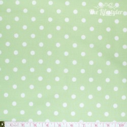 Westfalenstoffe - Capri, big white dots on light green