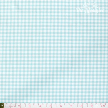 Westfalenstoffe - Capri, woven medium Vichy turquoise/white