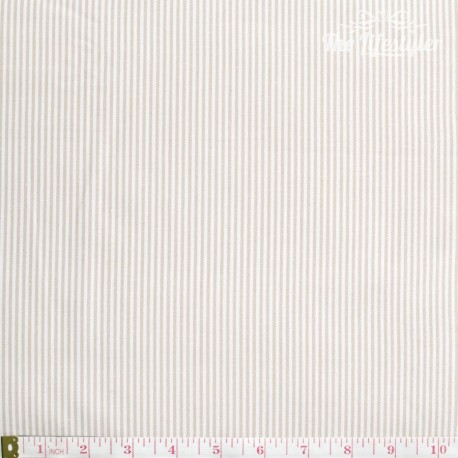Westfalenstoffe - Lyon, woven tiny stripes beige/white