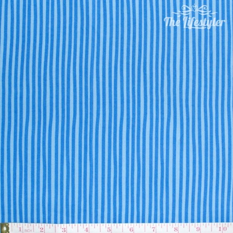 Westfalenstoffe - Young line blue stripes on light blue, organic