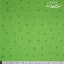 Westfalenstoffe - Young line green spirals on light green