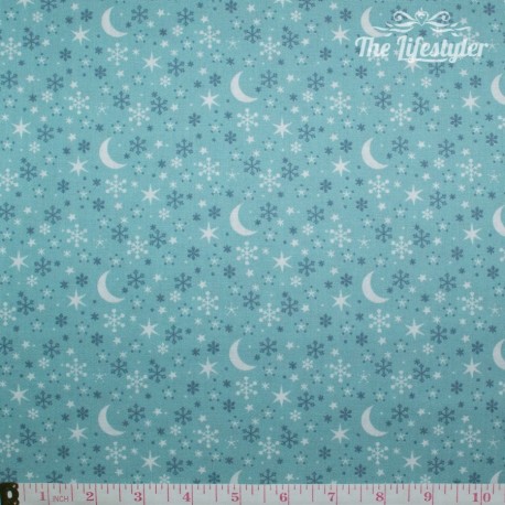 Westfalenstoffe - Kitzbuehel Moon and Stars on mint