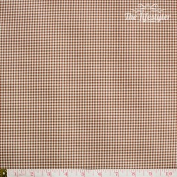 Westfalenstoffe - Oxford, woven tiny Vichy brown/white