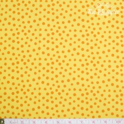 Westfalenstoffe - Young line orange dots on yellow, organic
