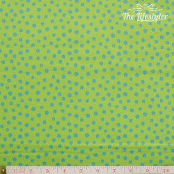 Westfalenstoffe - Young line blue dots on green