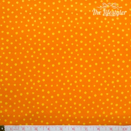 Westfalenstoffe - Young line yellow dots on orange