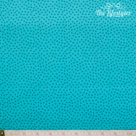 Westfalenstoffe - Young line turquoise dotties on light turquoise, organic