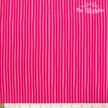 Westfalenstoffe - Young line pink stripes on light pink, organic