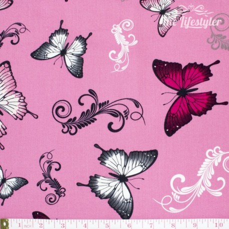 April's Garden by DV Studio, butterflies pink