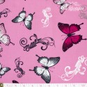 April's Garden by DV Studio, butterflies on pink