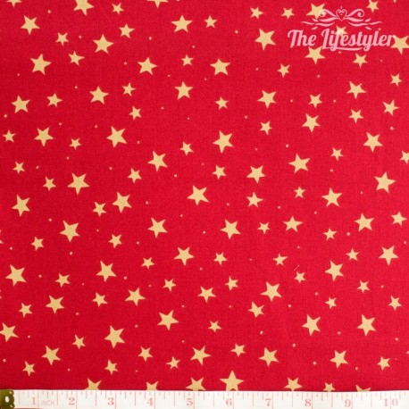 Westfalenstoffe - Trondheim red with golden stars