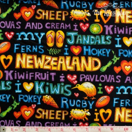 NZ Fabric - "Kiwi Kapers"
