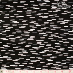 Robert Kaufman - Light and Shade, short greyscale stripes on black
