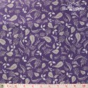 Wilmington Prints - Purple Haze, grey leaves on purple